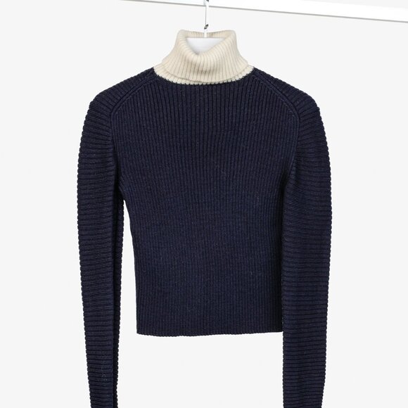 Acne Studios 2015 Bryn Clean Navy Wool Turtleneck Sweater